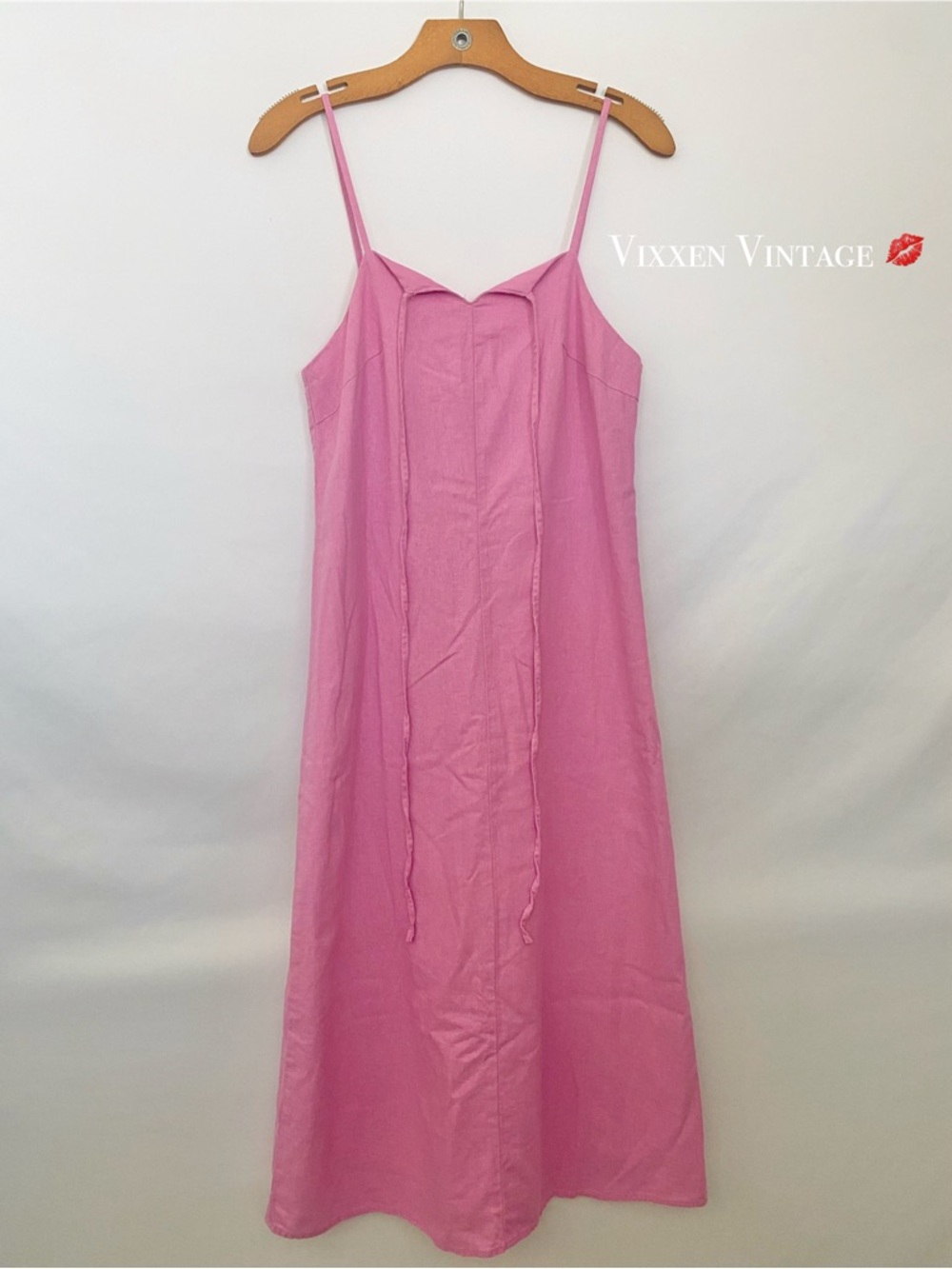 UNIVERSAL THREAD 'LINEN MIDI SUNDRESS' IN PINK - Picture 3 of 7